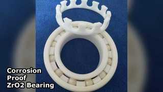 แบริ่งเซรามิก ZrO2 35x72x17 มม. ป้องกันการกัดกร่อน