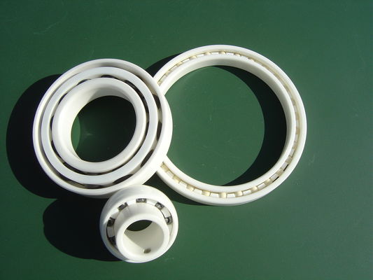 ZrO2 UC205 Ceramic Insert  Ball Bearing PTFE Cage With Adapting Thread In Conveyor Systems